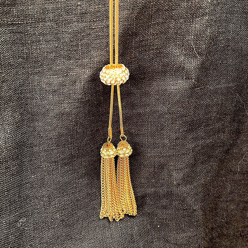 Gold Tassel Necklace
